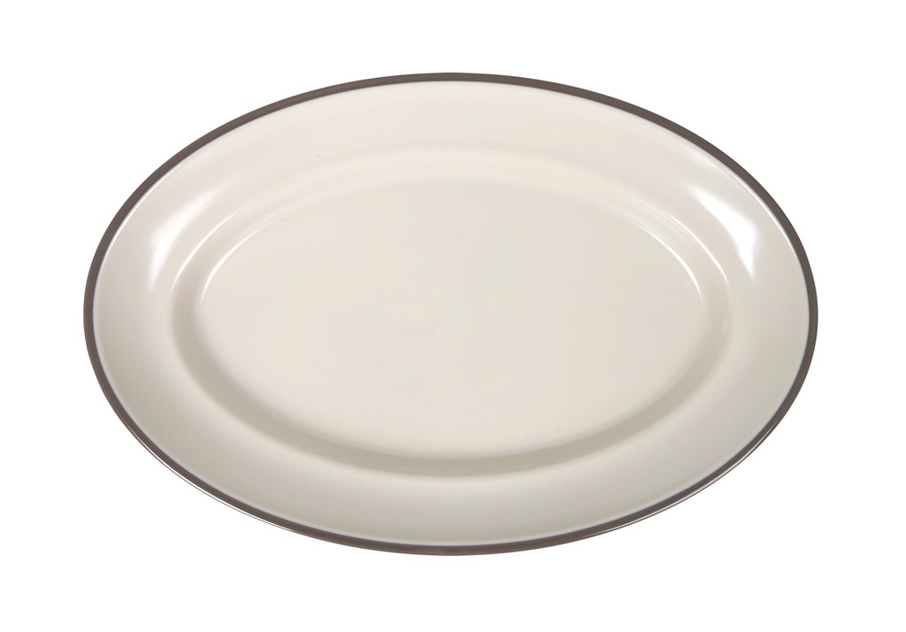 [B100V446D] BANDEJA OVAL SOTAVENTO MARRON 30X19.5cm
