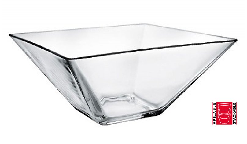 [V14000331] STACKABLE SALAD BOWL 25X25X10.5CM "MODI"
