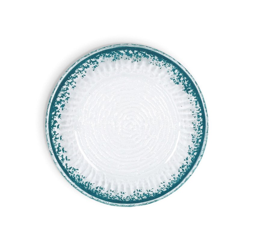 [P605109] PLATE GUAJIRO TURQUOISE ø14x2.5cm (4mm)