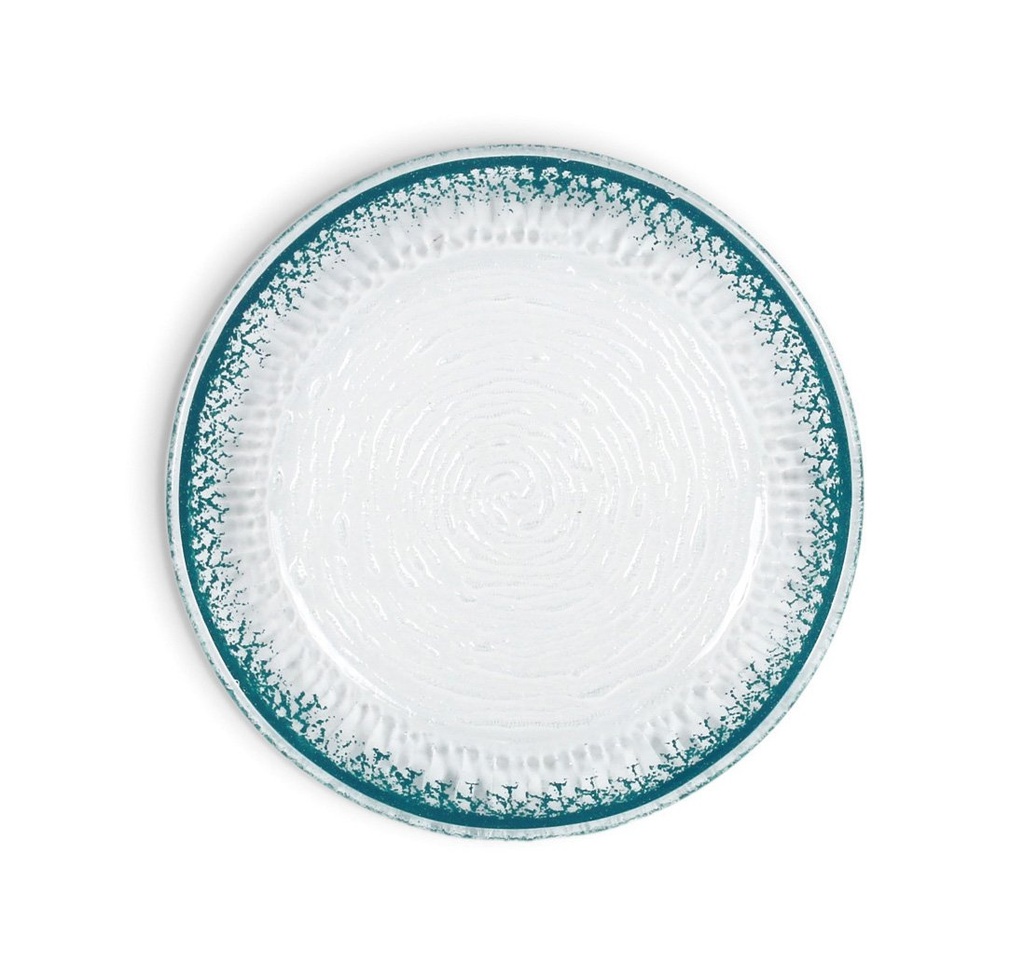 [P605108] PLATE GUAJIRO TURQUOISE ø19x2.5cm (4mm)