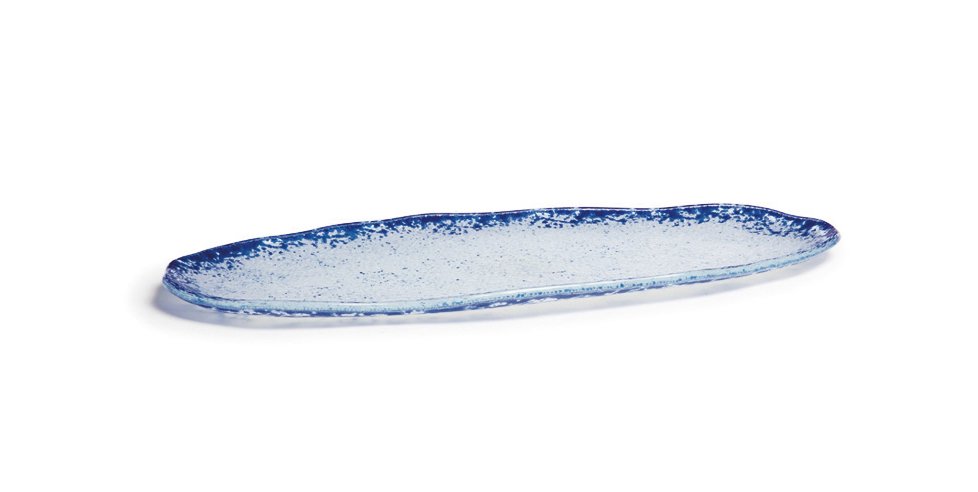 [P605021B] BANDEJA OVAL COBALTO 32x16x1.5cm (5mm)