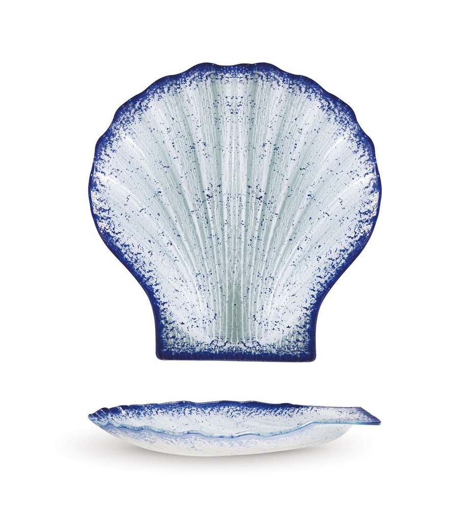 TRAY CONCH COBALT 25x24X3cm (4mm)
