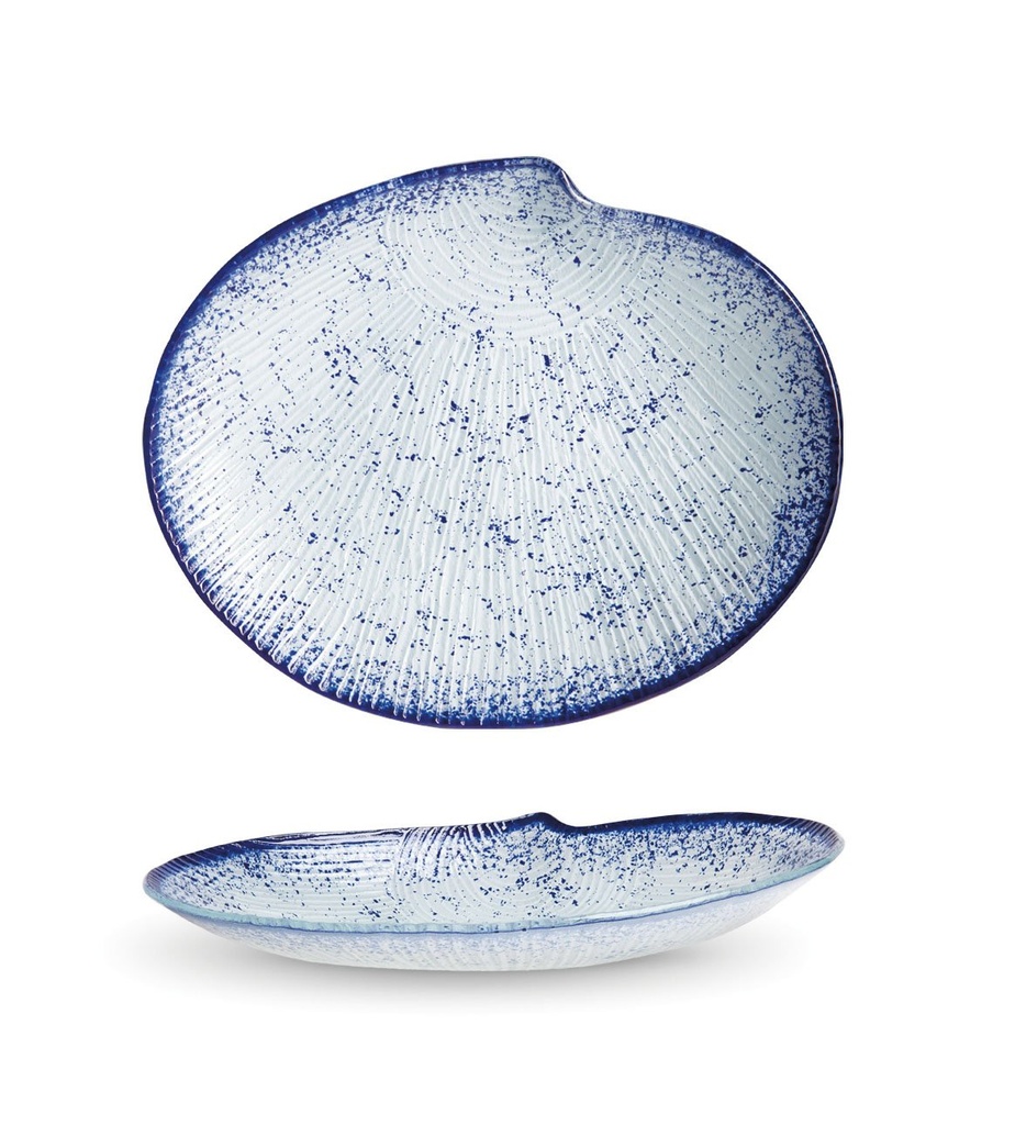 [P605092B] BANDEJA CONCHA COBALTO 27x23X3cm (4mm)