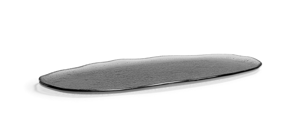 OVAL BLACK TRAY 32x16x1.5cm (5mm)