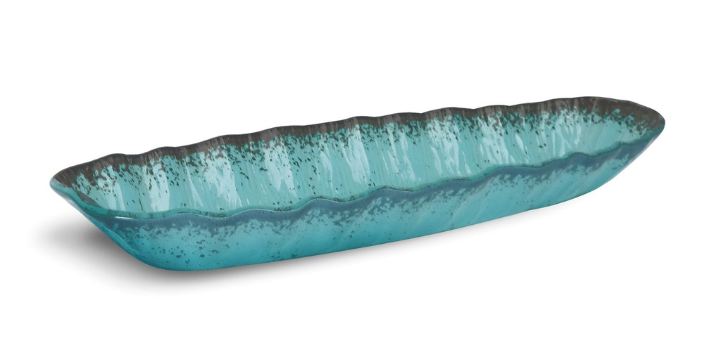 [P605132C] BANDEJA OVAL TURQUESA 31x9x3.5cm (4mm)