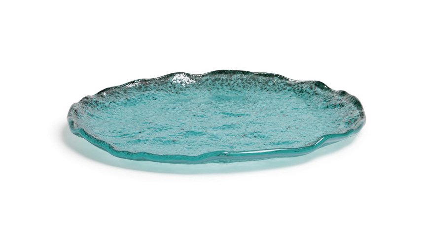 TURQUOISE DESSERT DISH ø20x1.5cm (5mm)