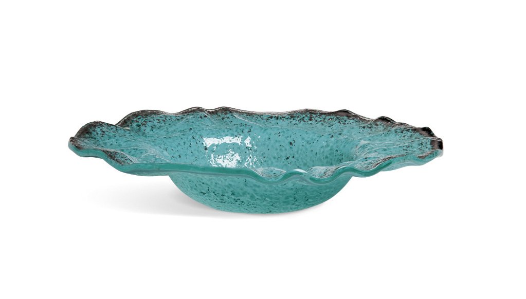 TURQUOISE TASTING PLATE ø24x5cm(5mm)