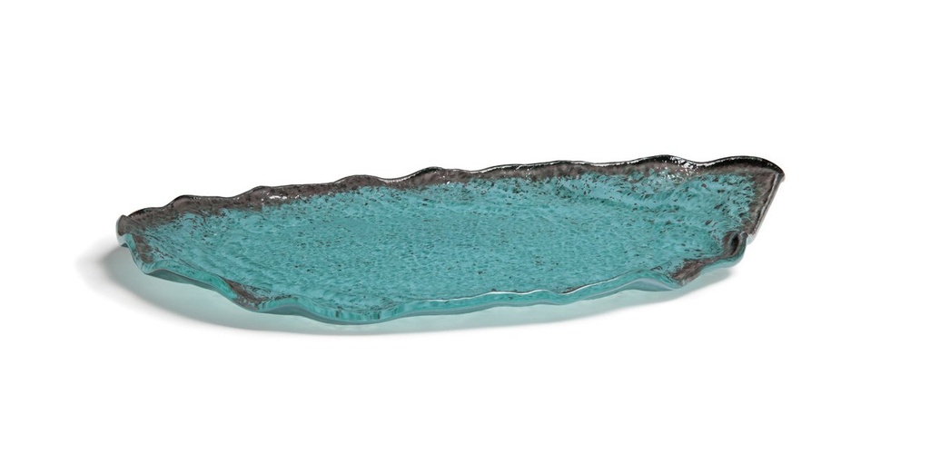 [P605019C] BANDEJA ETNIC TURQUESA 32x25cm (5mm)
