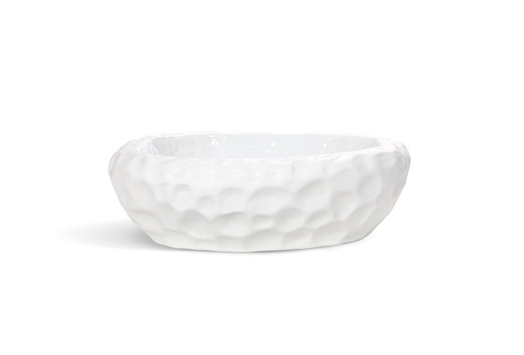 #-16- WHITE OVAL PLATE TEIDE 20x16x6cm