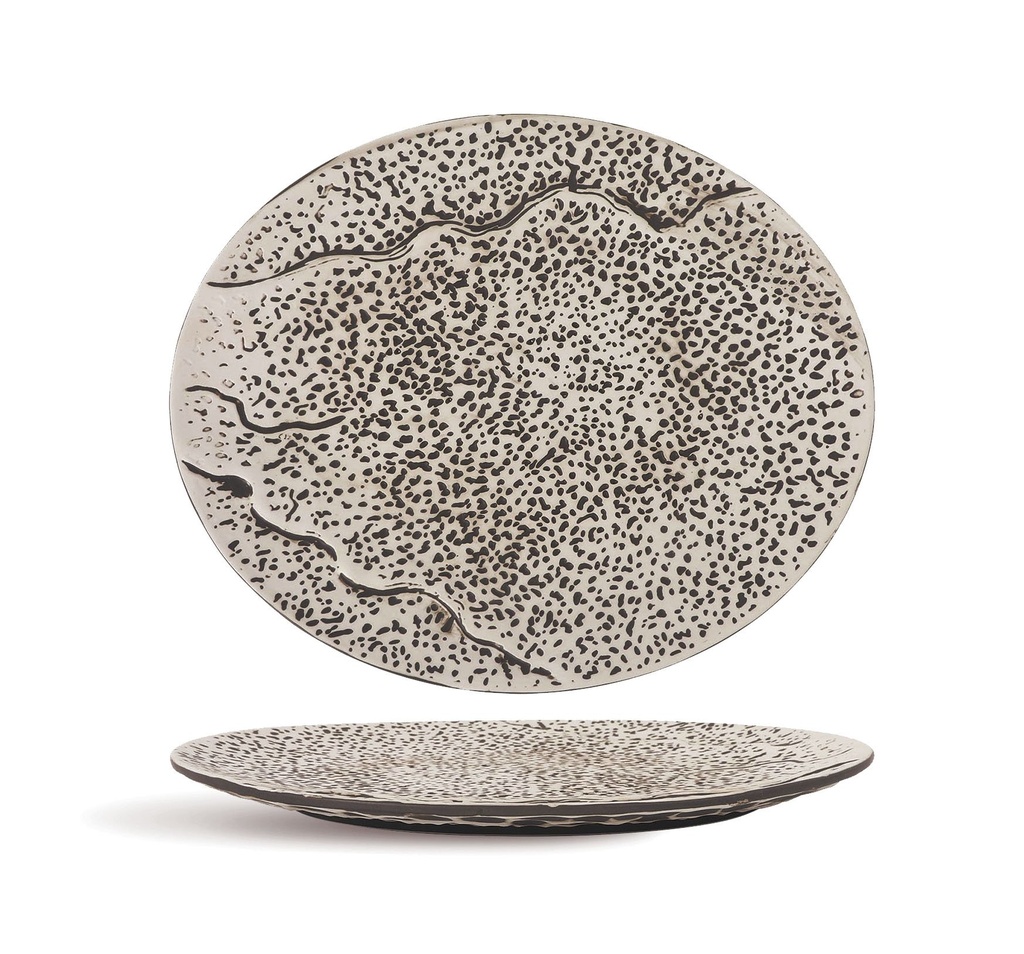 #-12- OVAL TRAY TEIDE 32x26.5x2.5cm