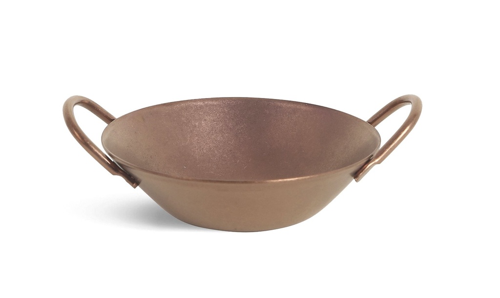 #-288-CAZUELITA COBRE VIEJO INOX VINTAGEø7.5x2cm