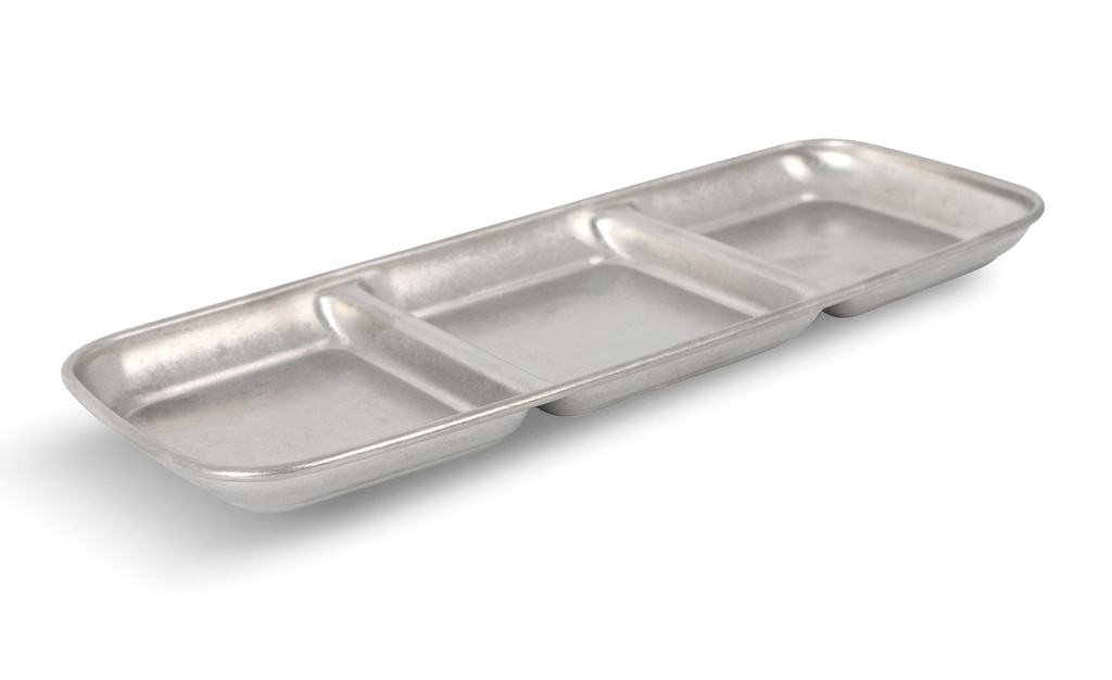 #-144- TRAY OLD SILVER INOX VINTAGE 30x1