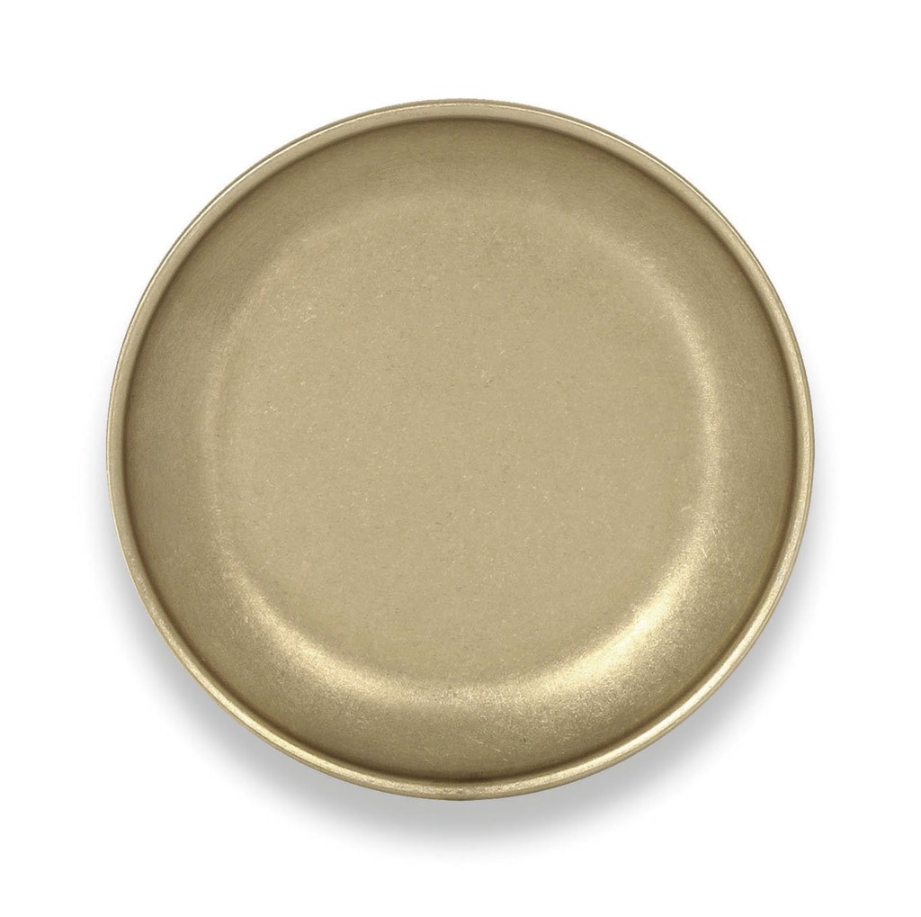 #-72- GOLDEN BREAD PLATE INOX VINTAG ø14