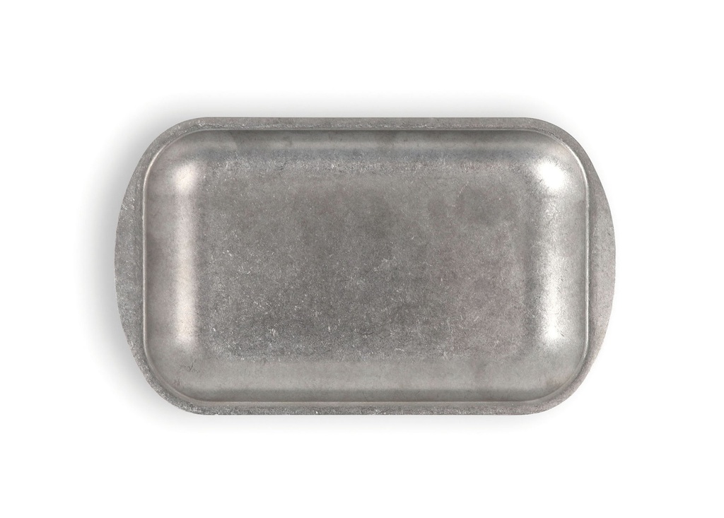 #-72- TRAY OLD SILVER INOX VINTAGE 23.5x