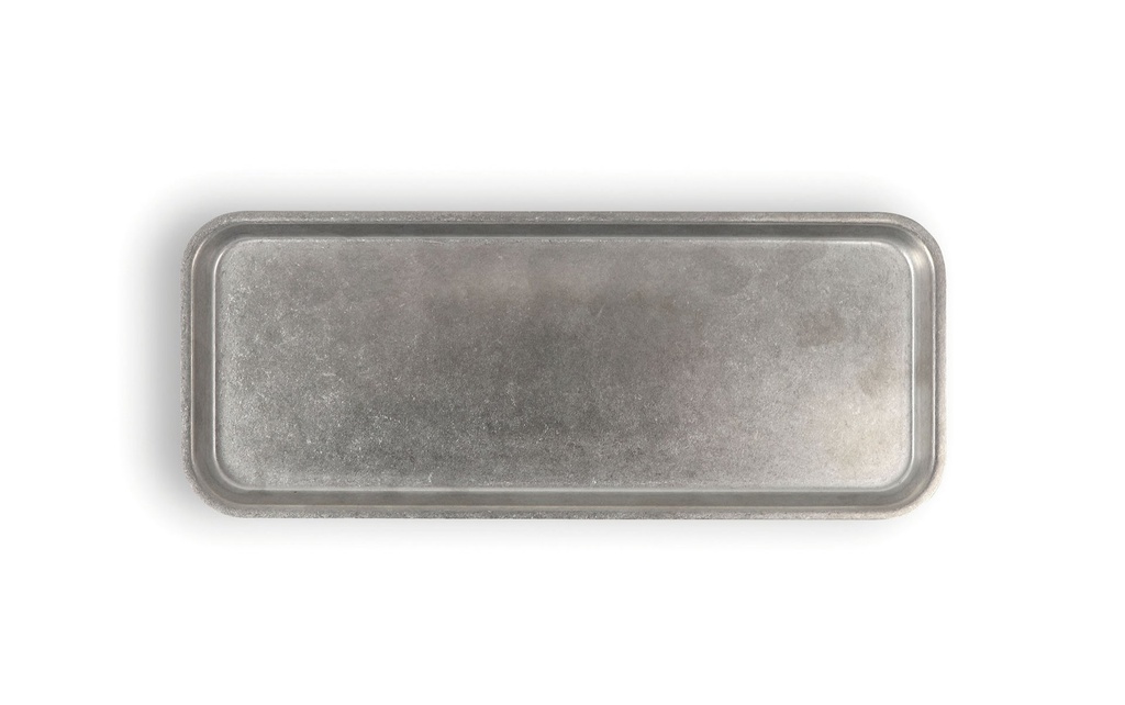 #-48- TRAY OLD SILVER INOX VINTAGE 30x12