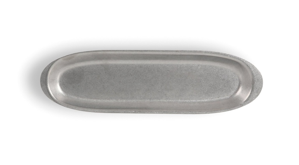 #-72- BANDEJA PLATA VIEJA INOX 27x8cm