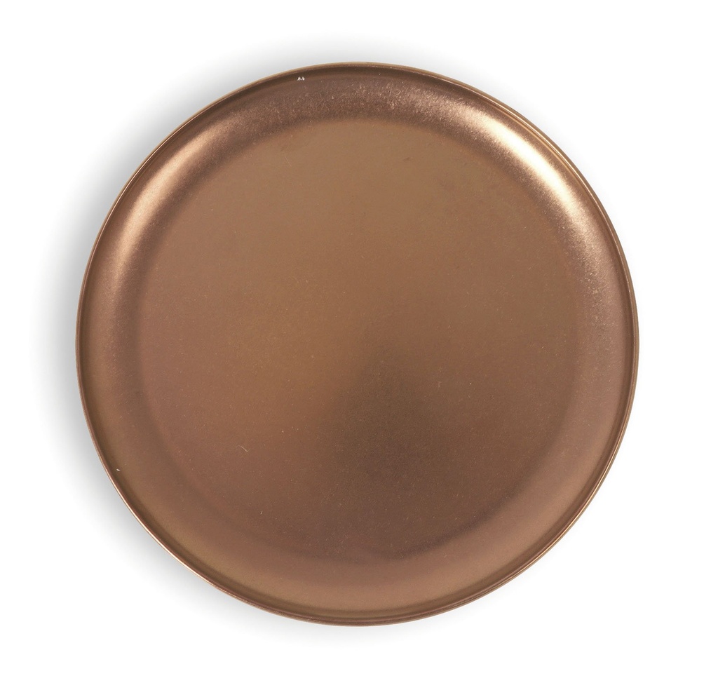 #-36- FLAT PLATE OLD COPPER INOX VINTAGE