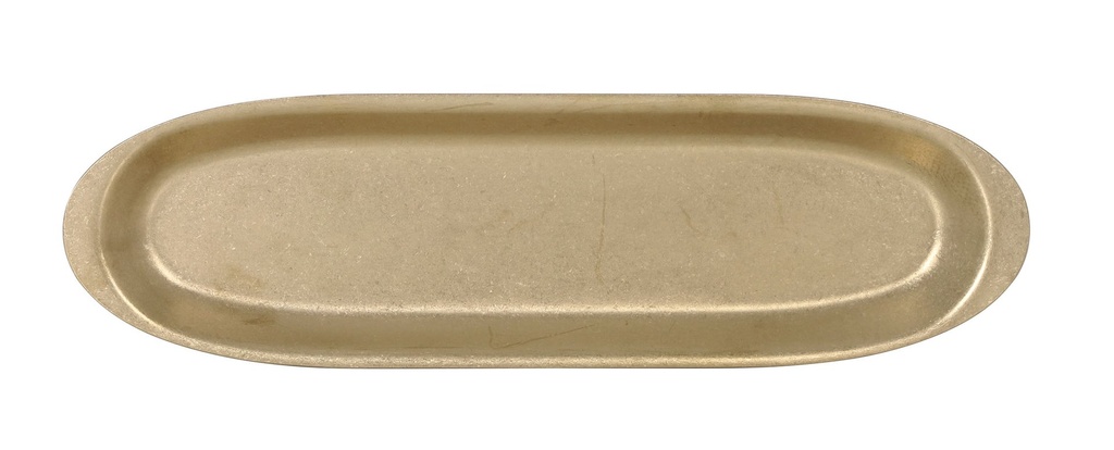 #-72- BANDEJA DORADA INOX 27x8cm