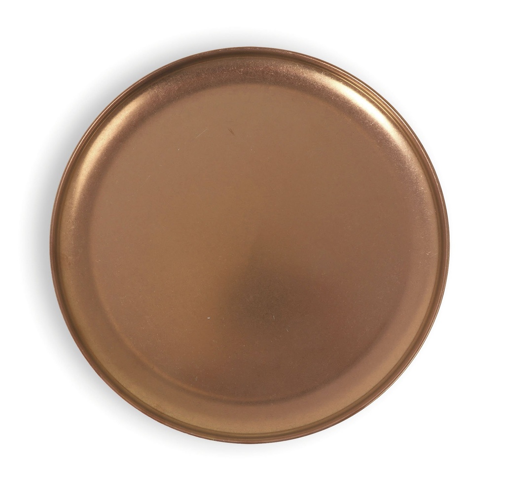 #-48-PLATO PRESENT. COBRE VIEJO INOX VINTAGEø30cm