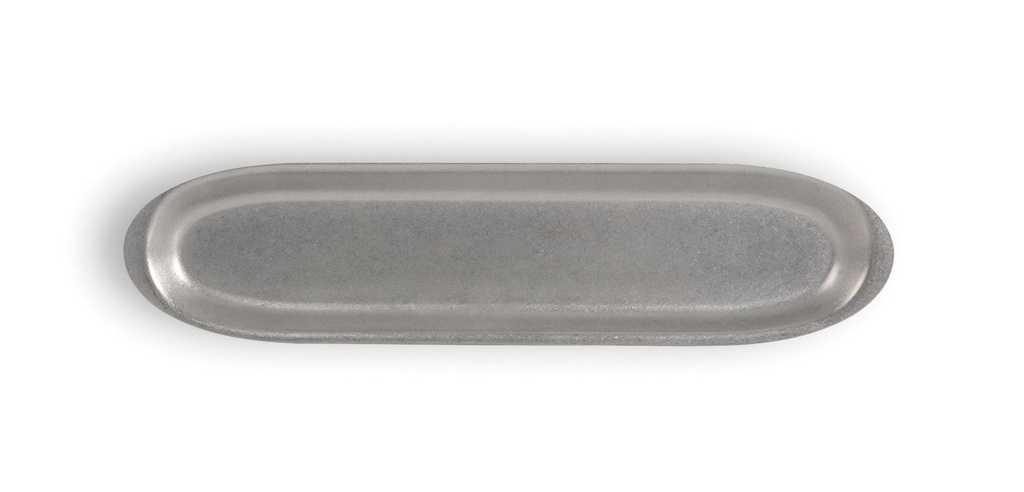 #-72- BANDEJA PLATA VIEJA INOX 33x8cm