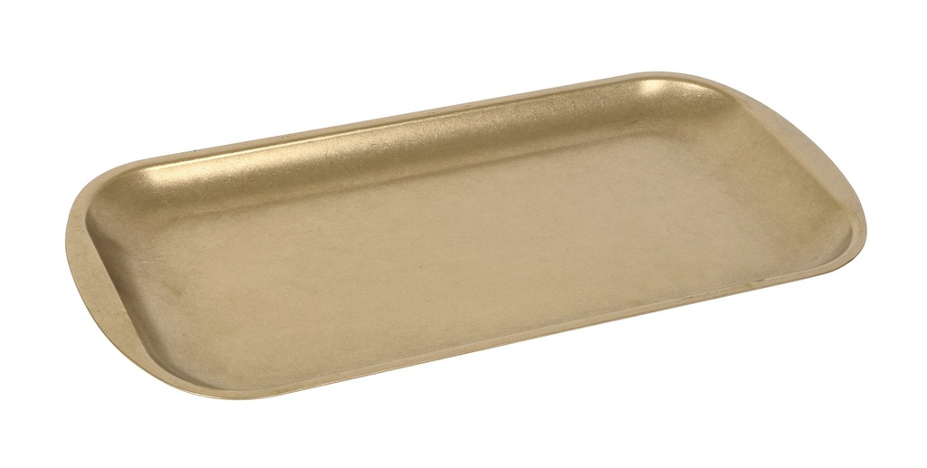 #-48- GOLDEN TRAY INOX VINTAGE 33.5x17x1
