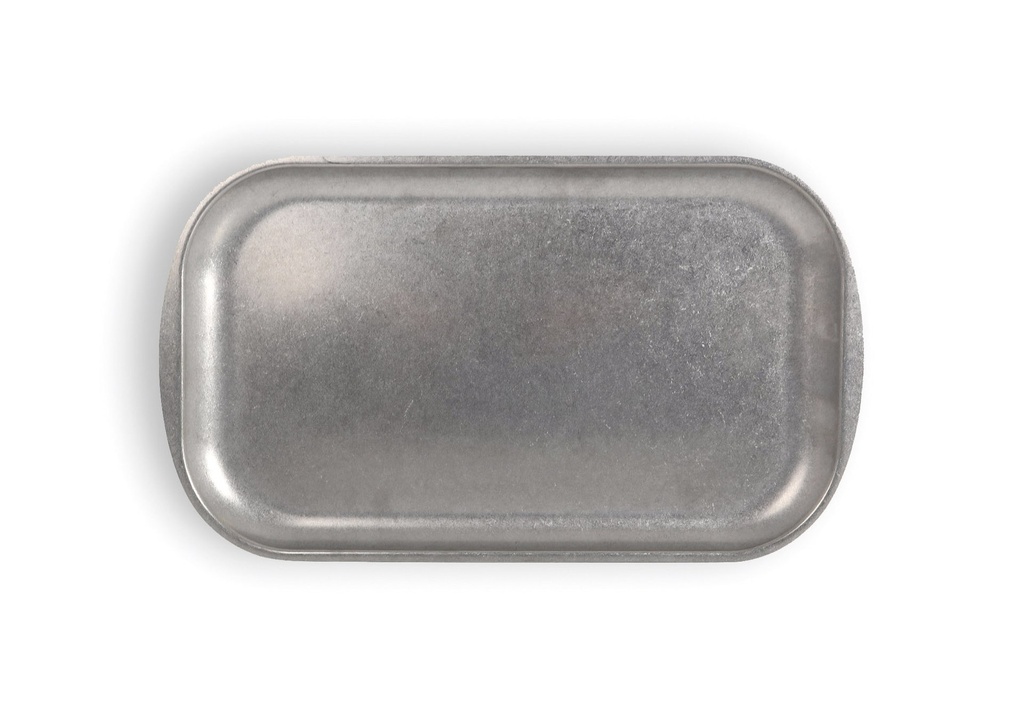 #-24-BANDEJA PLATA VIEJA INOX VINTAG41.5x23.5x1.5
