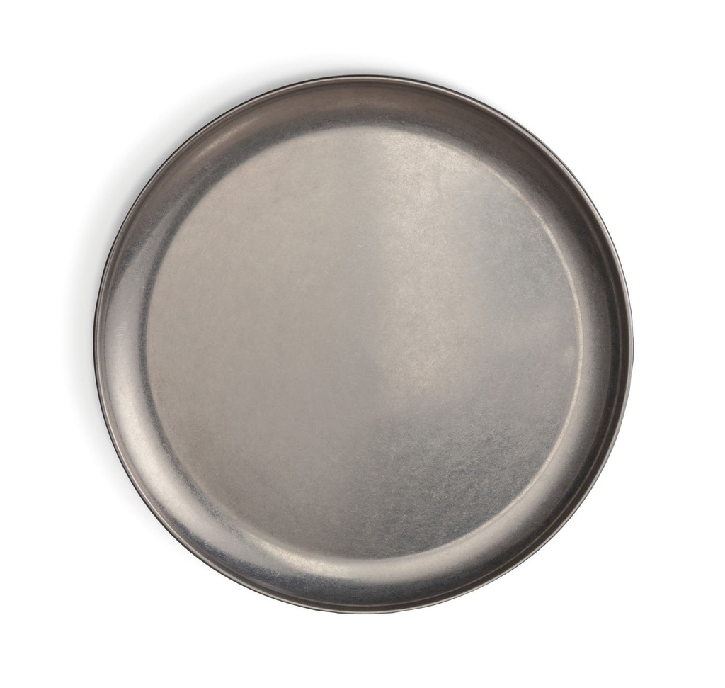 #-48- PRES. PLATE OLD SILVER INOX VINTAG