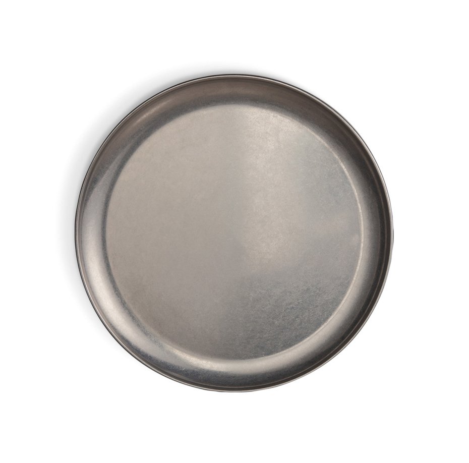 #-72- DESSERT PLATE OLD SILVER INOX VINT