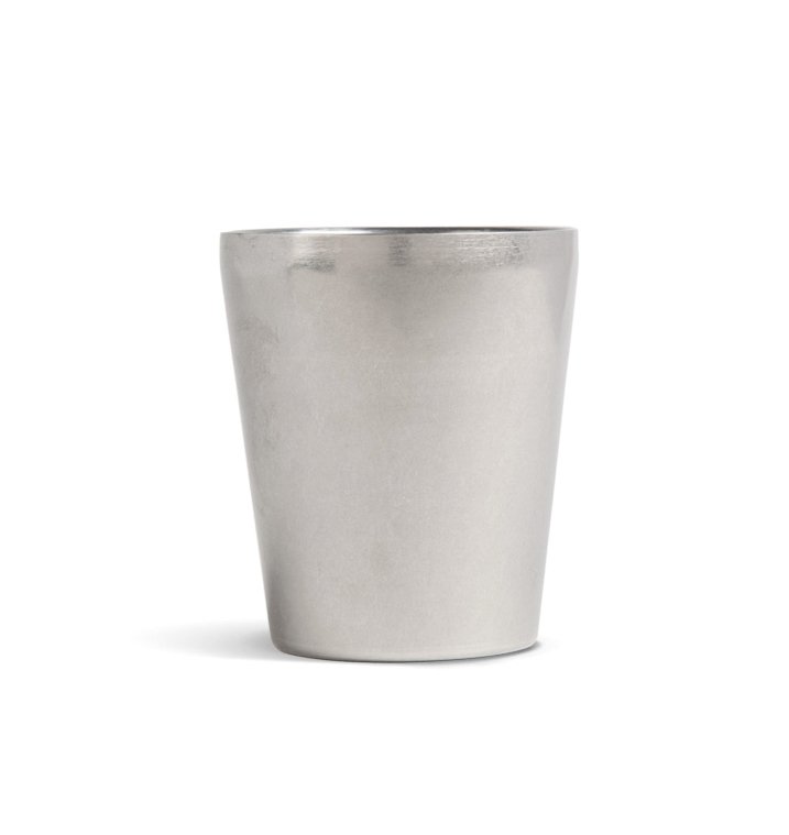 #-72- GLASS OLD SILVER INOX VIø8.3x9.7cm