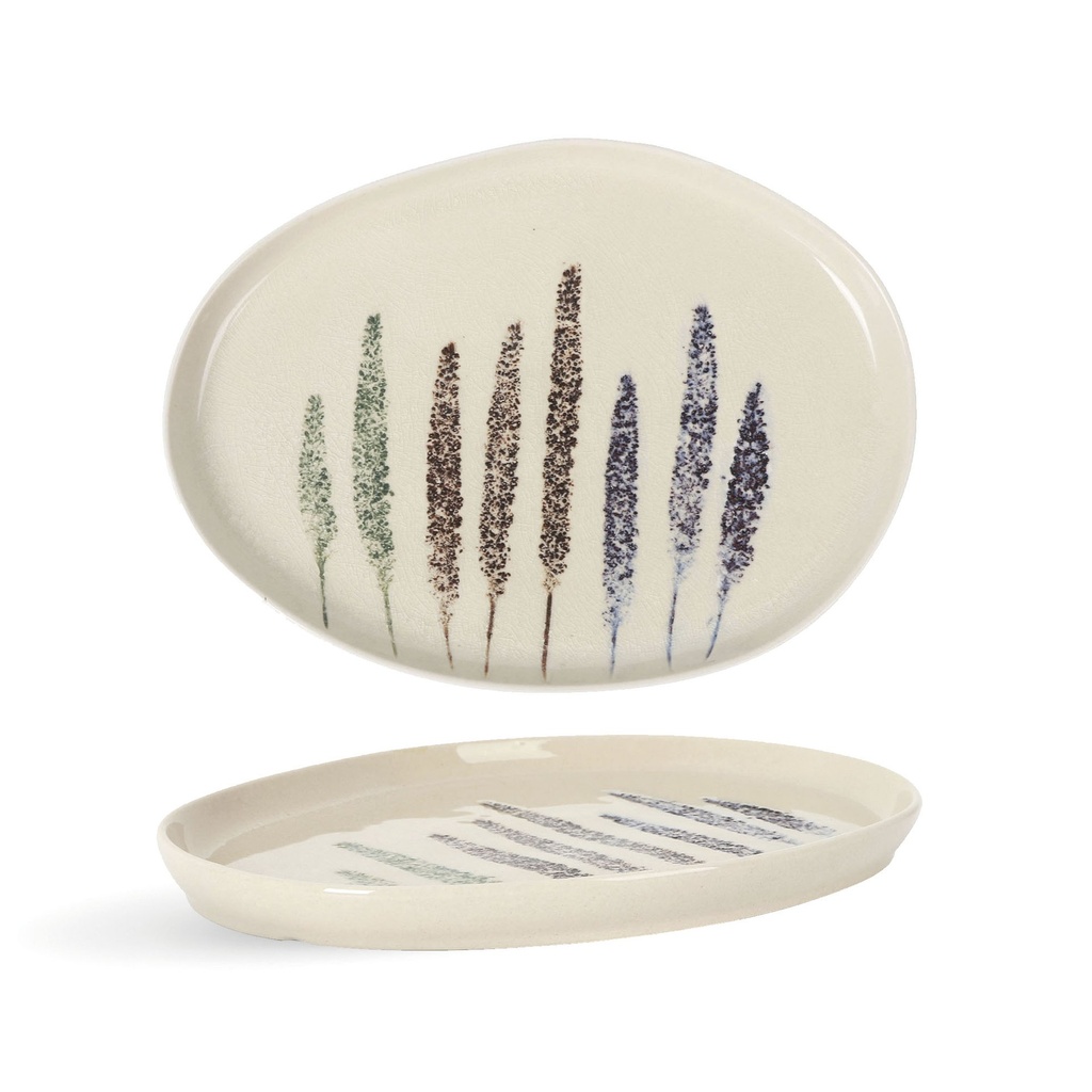 [P1505022] #-32- OVAL TRAY FORESTA 25.5.x19x2cm