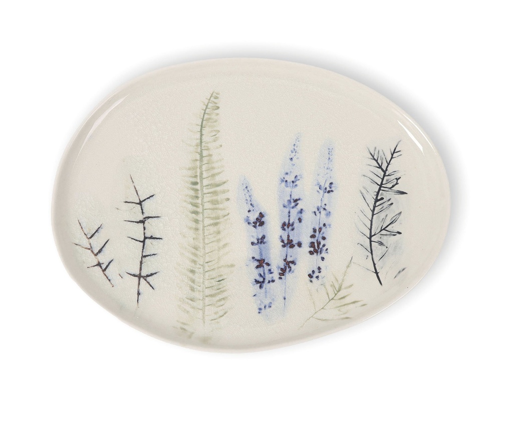 [P1505021] #-8- OVAL TRAY FORESTA 34.5x26x2cm