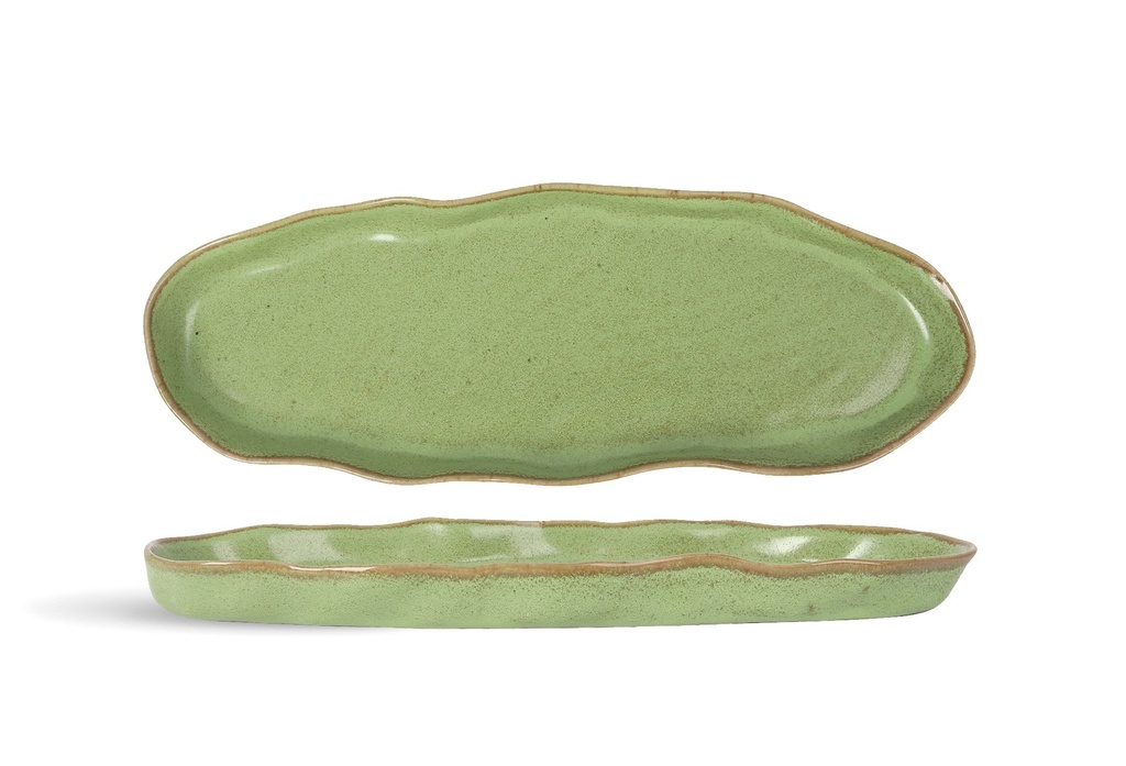 GREEN RECT. TRAY LUNFARDO 38x14x3cm