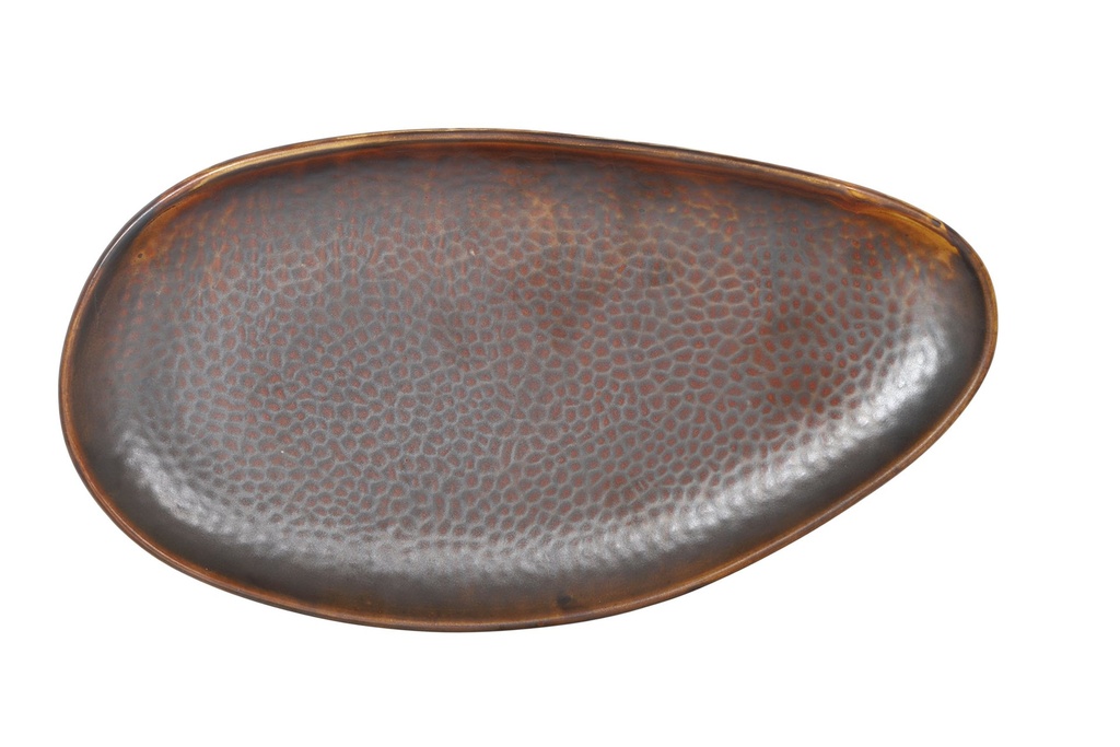 #-12- OVAL TRAY FIERRO 33x18x3cm