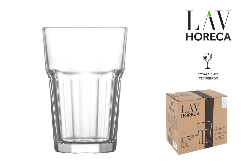 [LH-AST236T] VASO LARGO TEMPERADO 36.5cl "AMSTERDAM"