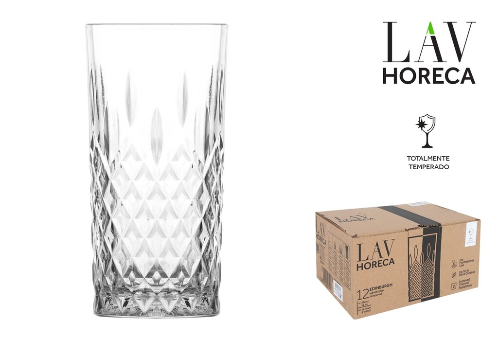 [LH-EDN435T] VASO LARGO TEMPERADO 35.6cl "EDINBURGH"