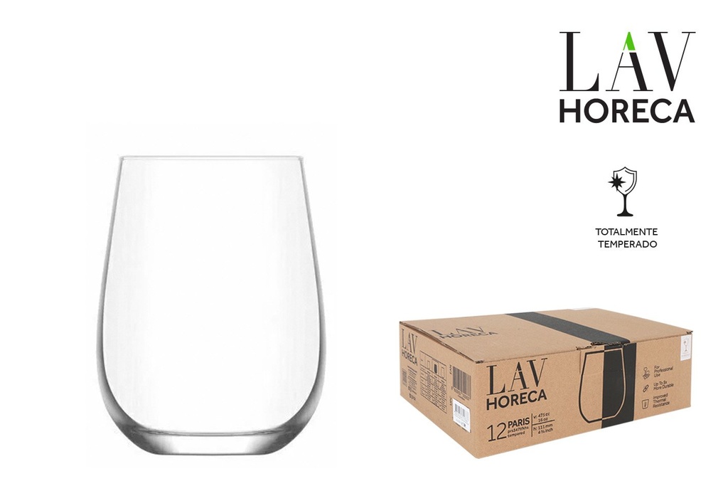 GLASS TEMPERADO 47.5cl "PARIS"