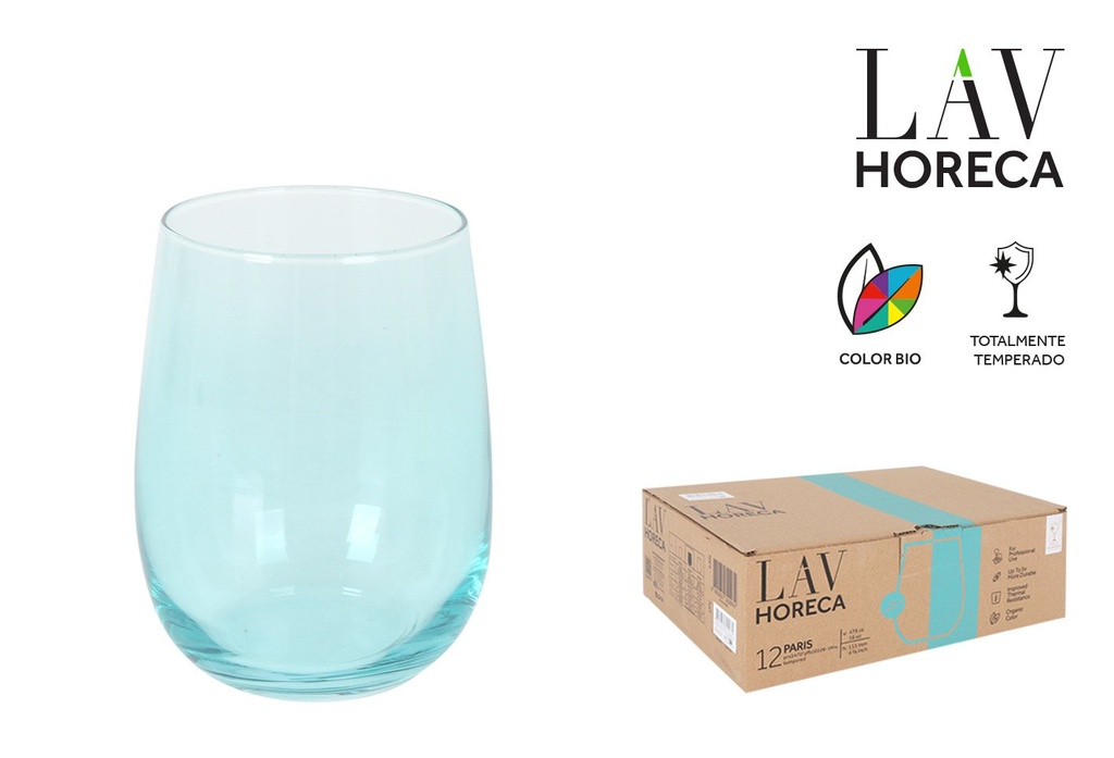 [LH-PRS347TPB] VASO TEMPERADO AZUL 47.5cl "PARIS"