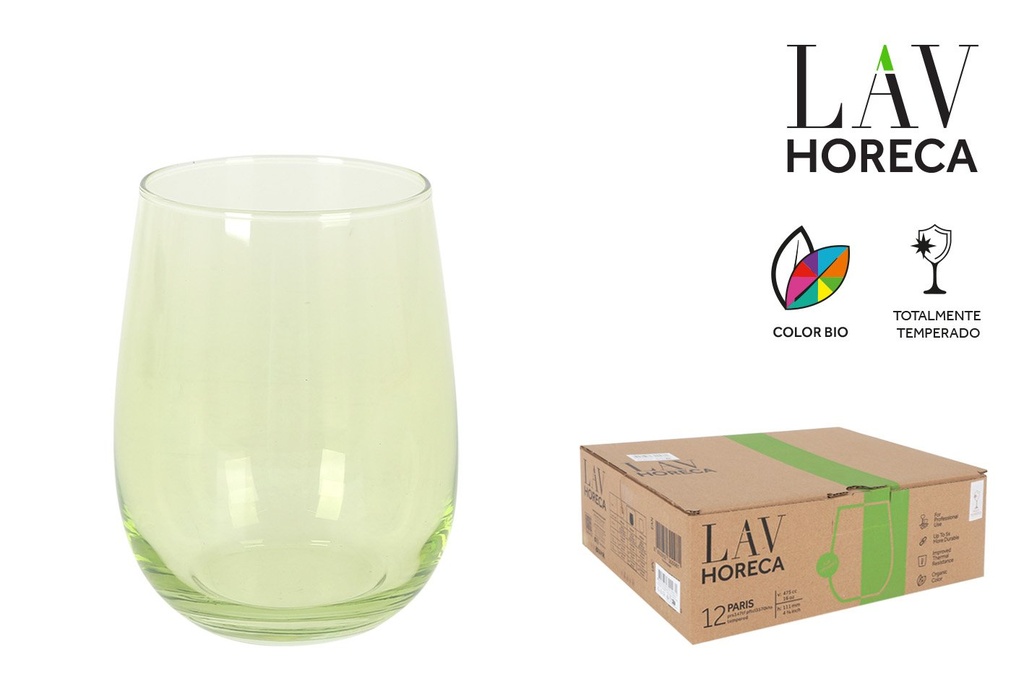 [LH-PRS347TPG] VASO TEMPERADO VERDE 47.5cl "PARIS"