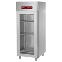 Armario frigorífico 700 litros ventilada, 1 puerta con cristales GN 2/1