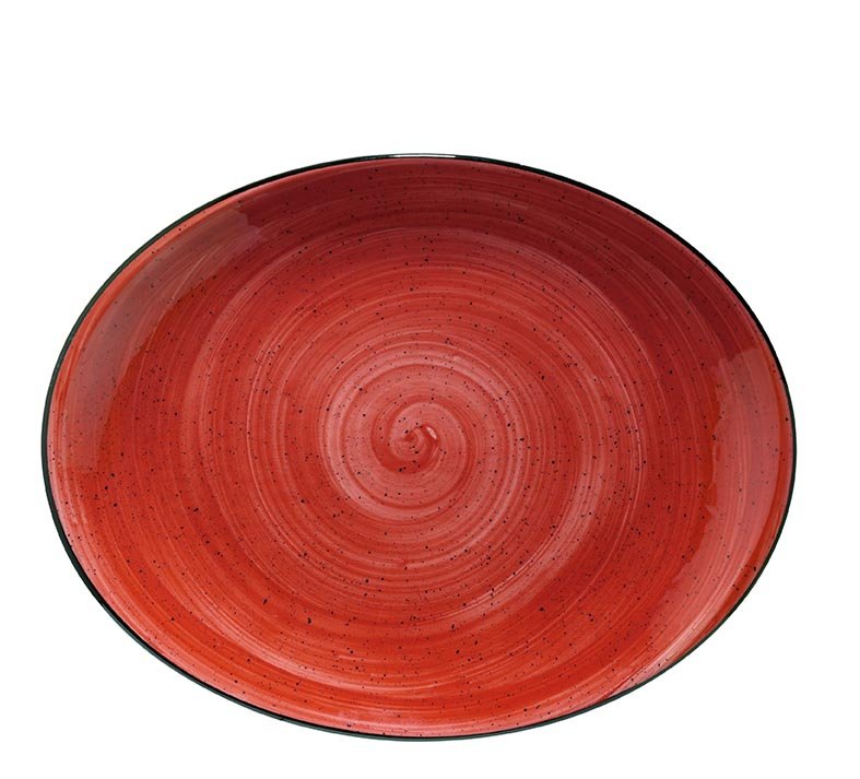 [B928079] &BANDEJA OVAL 31X24 CM PASSION RED