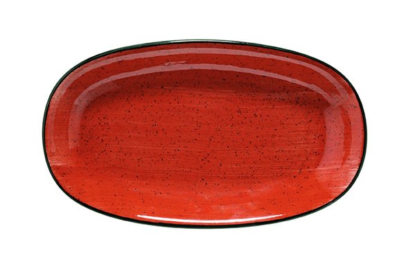 [B928093] FUENTE OVAL 24X14.2CM PASSION RED
