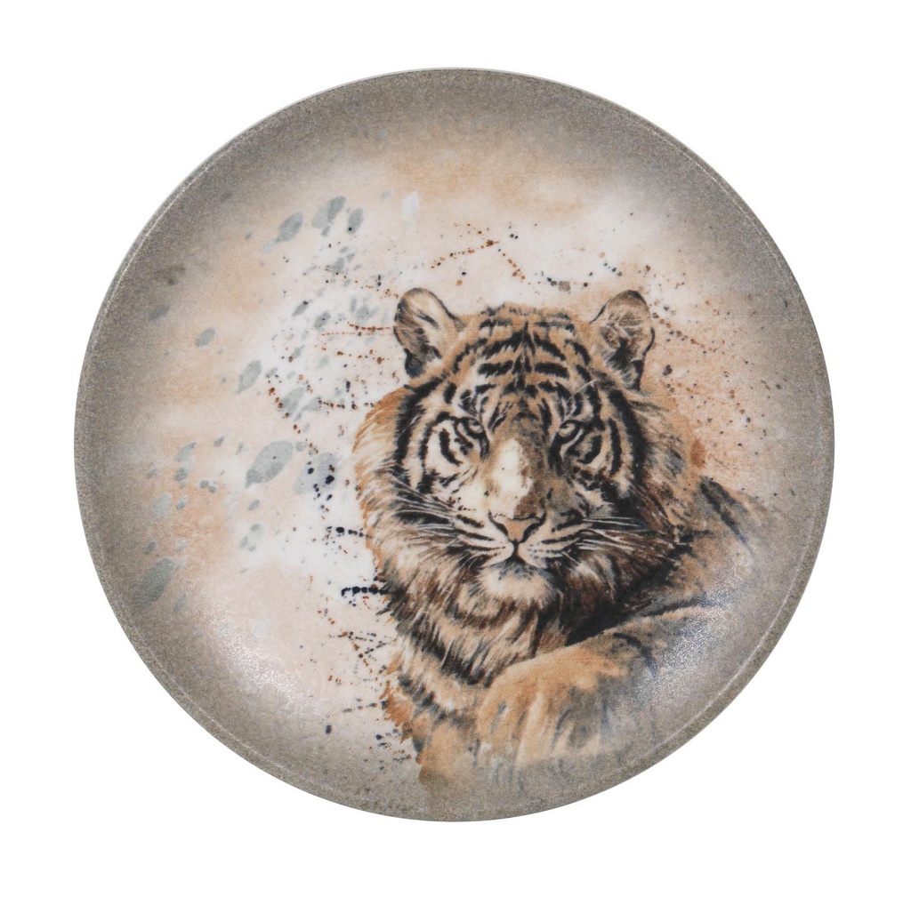 [B928004AH] DESSERT PLATE TIGERSAVANNA  ø21x2.2cm