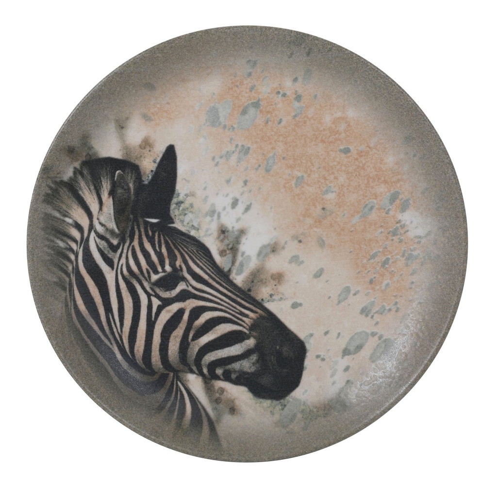 [B928003AH] FLAT PLATE GOURMET ZEBRA-SAVANNA ø25x2.5
