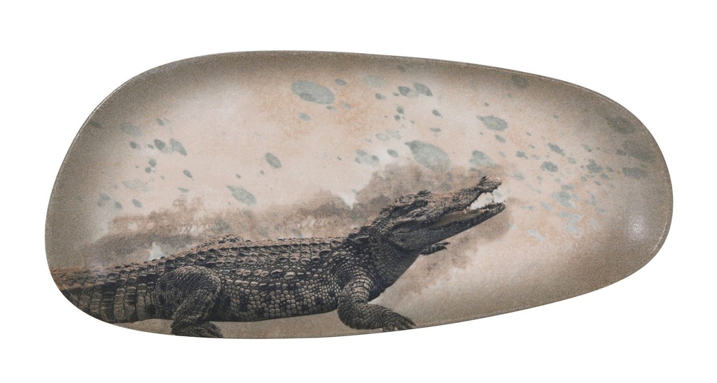 [B928266AH] TRAY CROCODILE-SAVANNA 36x17cm