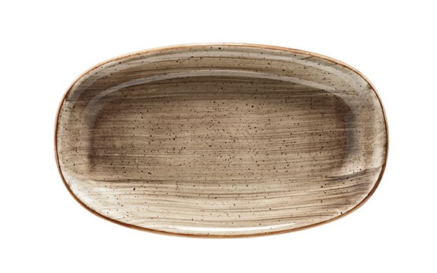 FUENTE OVAL 24X12.2CM TERRAIN BROWN