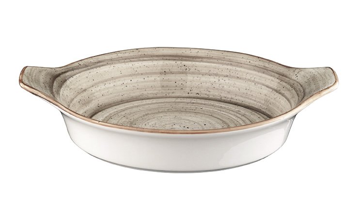 PLATE EGG WITH HANDLES   ø 20CM TERRAIN