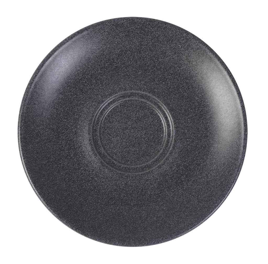 [B928347AJ] COFFE W/MILK  PLATE GRAPHITE