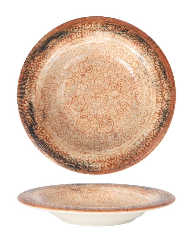 [B928452AT] PLATO HONDO ALBUS CASTELLO ø23x3.5cm
