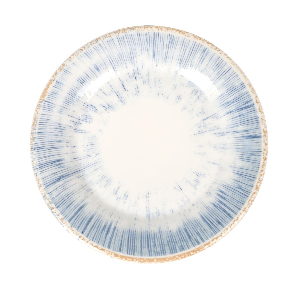 [B928449AU] FLAT PLATE ALBUS AZUR ø24x2cm