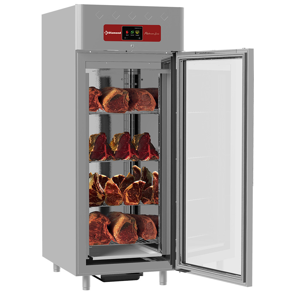 Armario de maduración 850 litros ventilada, 1 puerta con cristales 20x GN 2/1